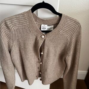 Abercrombie Women's Beige Cardigan Sweater
